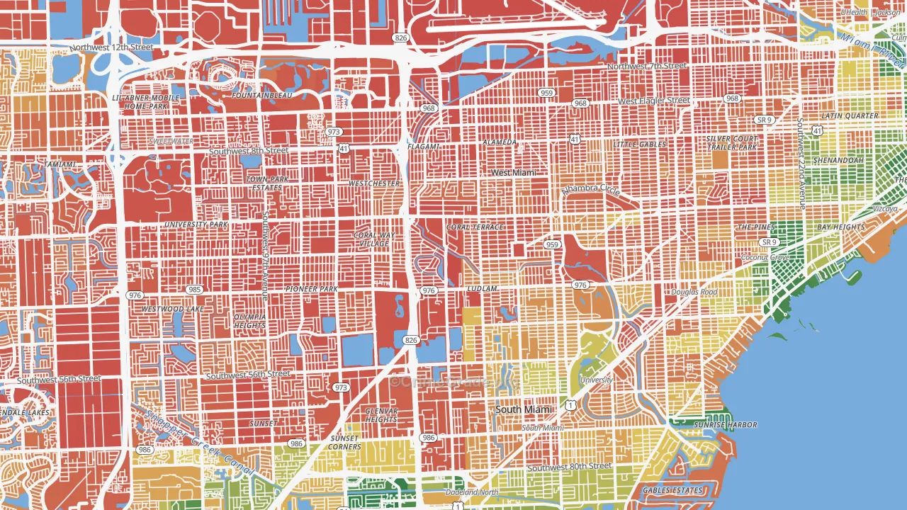 33155, FL Map of Drug-Related Crime Rates