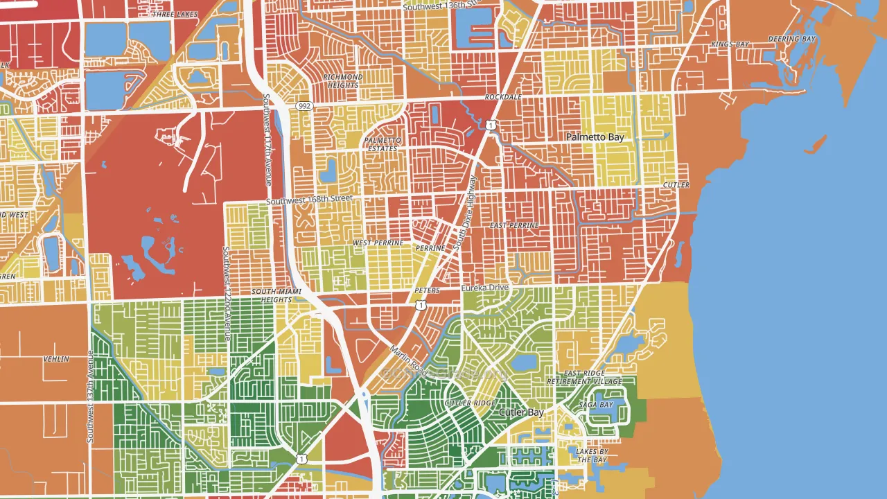 33157, FL Map of Drug-Related Crime Rates