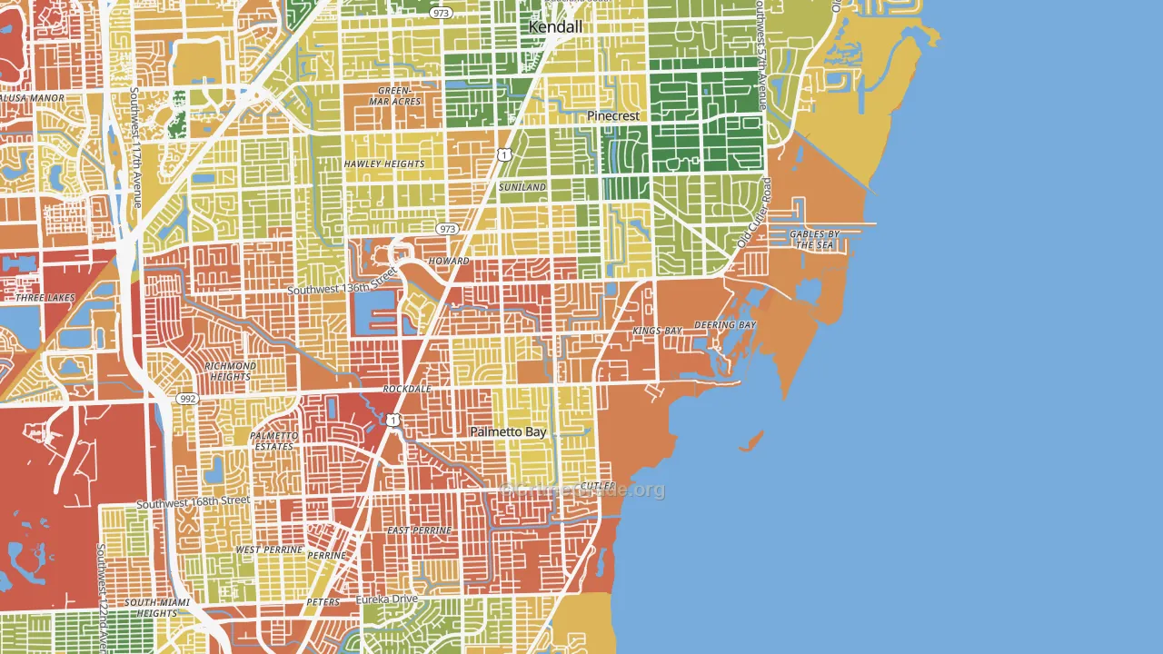 33158, FL Map of Drug-Related Crime Rates