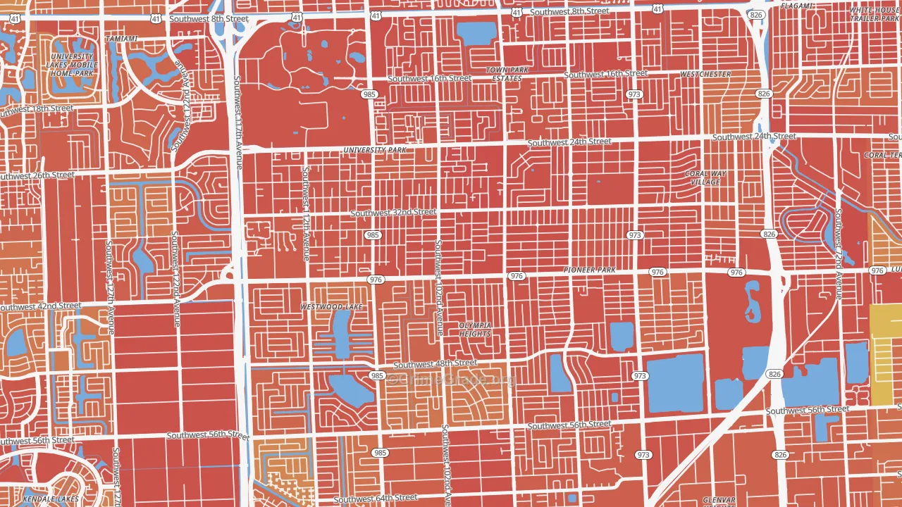 33165, FL Map of Drug-Related Crime Rates