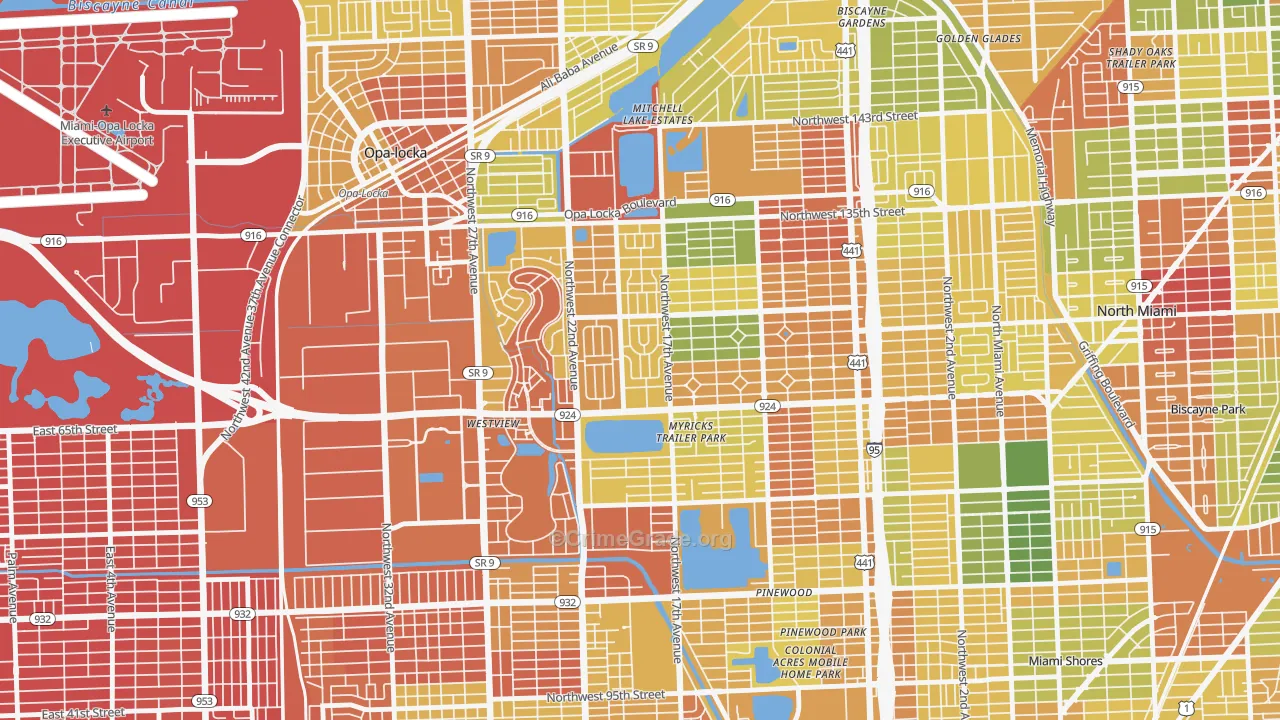 33167, FL Map of Drug-Related Crime Rates