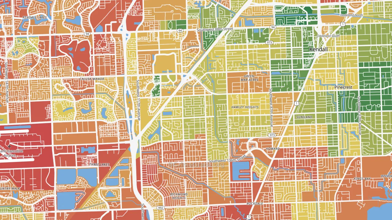 33176, FL Map of Drug-Related Crime Rates