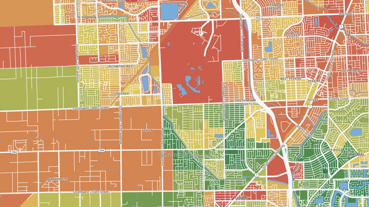 33177, FL Map of Drug-Related Crime Rates