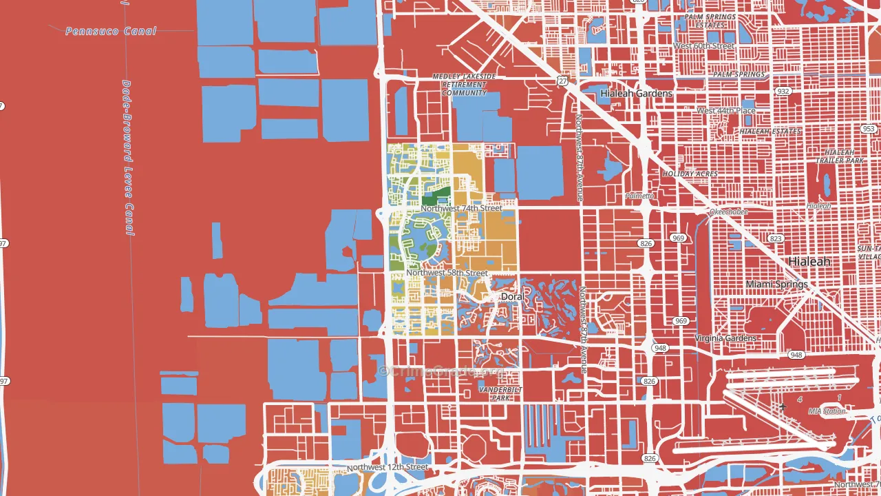 33178, FL Map of Drug-Related Crime Rates