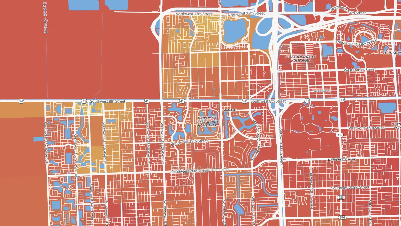 33184, FL Map of Drug-Related Crime Rates
