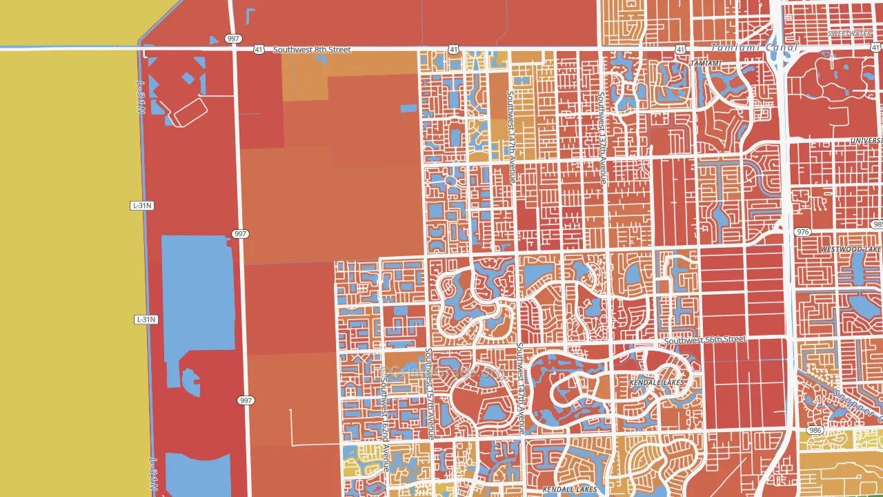 33185, FL Map of Drug-Related Crime Rates