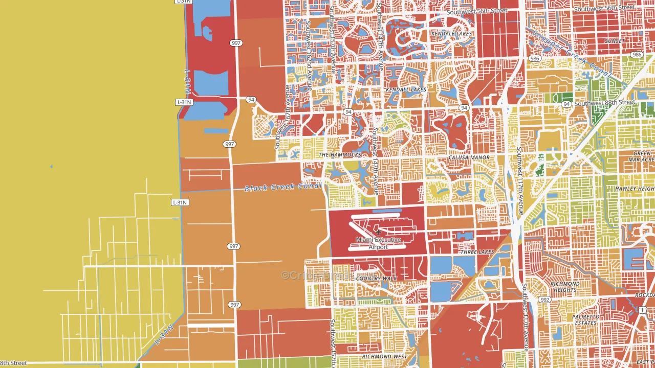 33196, FL Map of Drug-Related Crime Rates