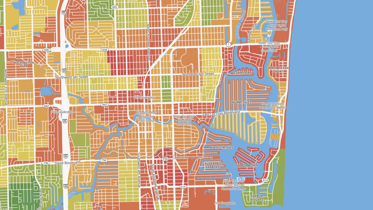 33301, FL Map of Drug-Related Crime Rates