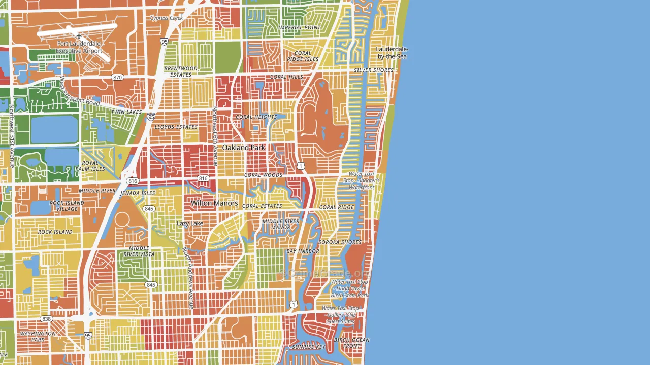 33306, FL Map of Drug-Related Crime Rates