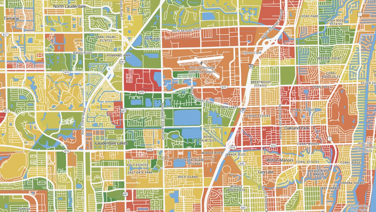 33309, FL Map of Drug-Related Crime Rates