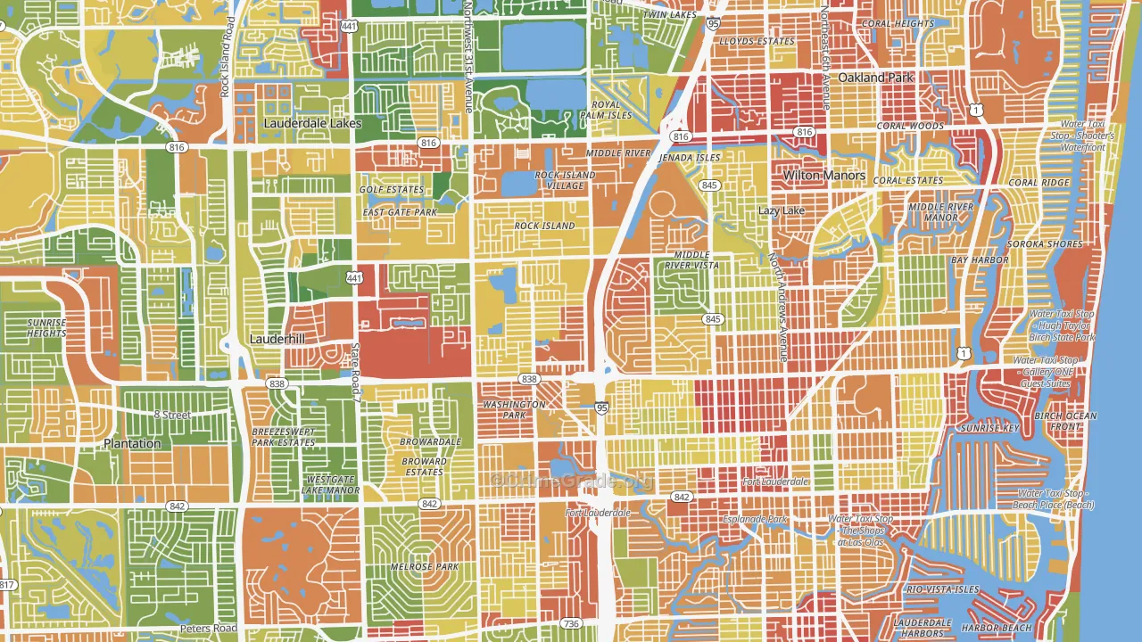 33311, FL Map of Drug-Related Crime Rates