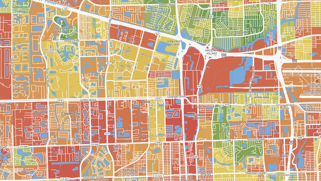 33314, FL Map of Drug-Related Crime Rates
