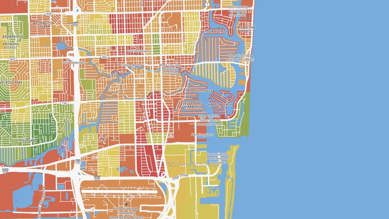 33316, FL Map of Drug-Related Crime Rates