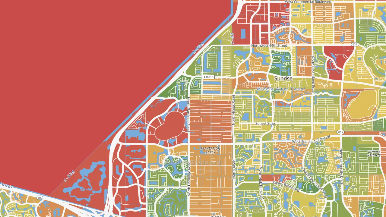 33323, FL Map of Drug-Related Crime Rates