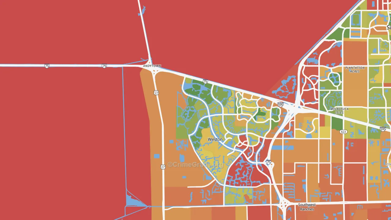 33327, FL Map of Drug-Related Crime Rates