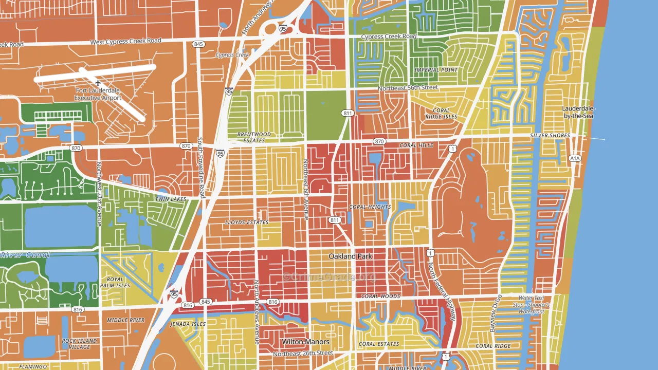 33334, FL Map of Drug-Related Crime Rates