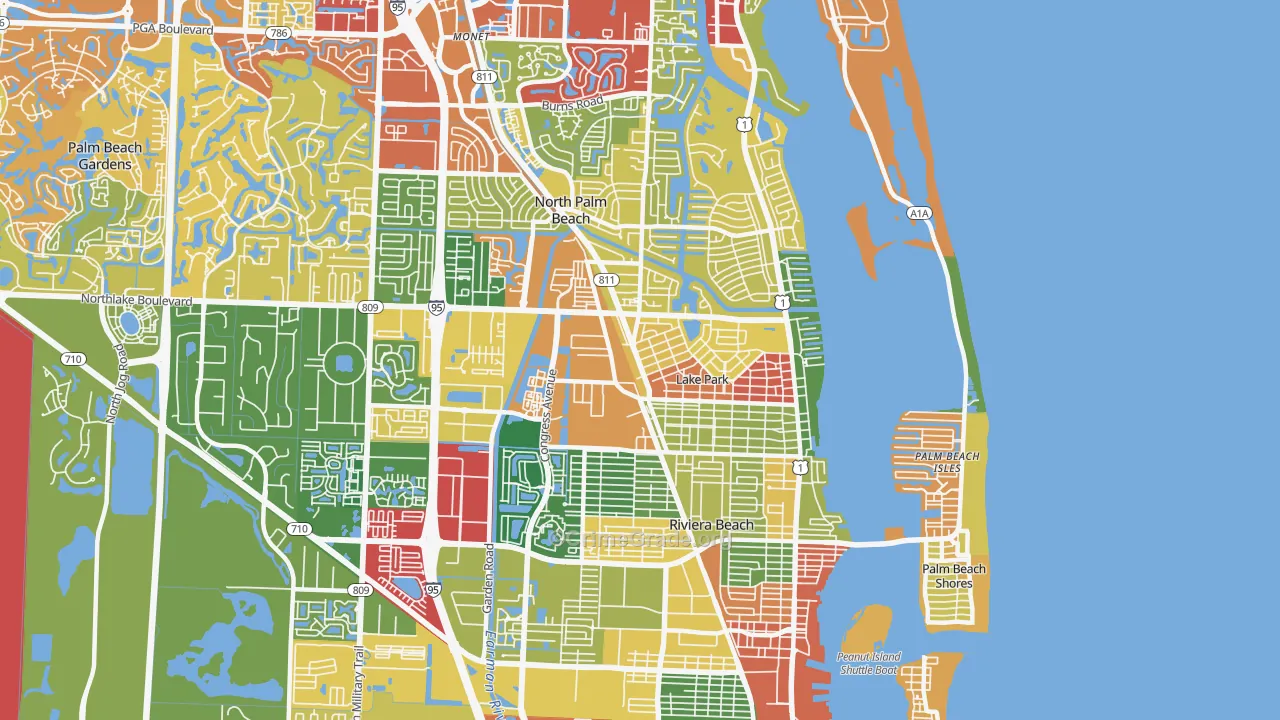 33403, FL Map of Drug-Related Crime Rates