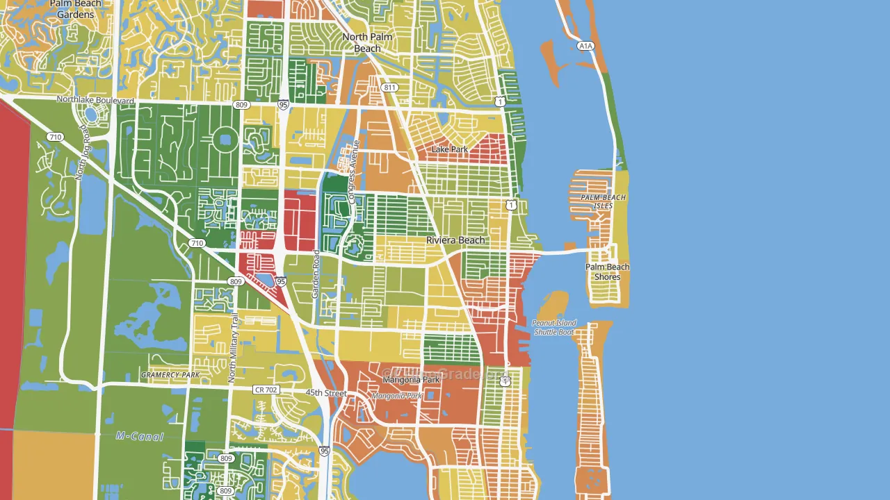 33404, FL Map of Drug-Related Crime Rates
