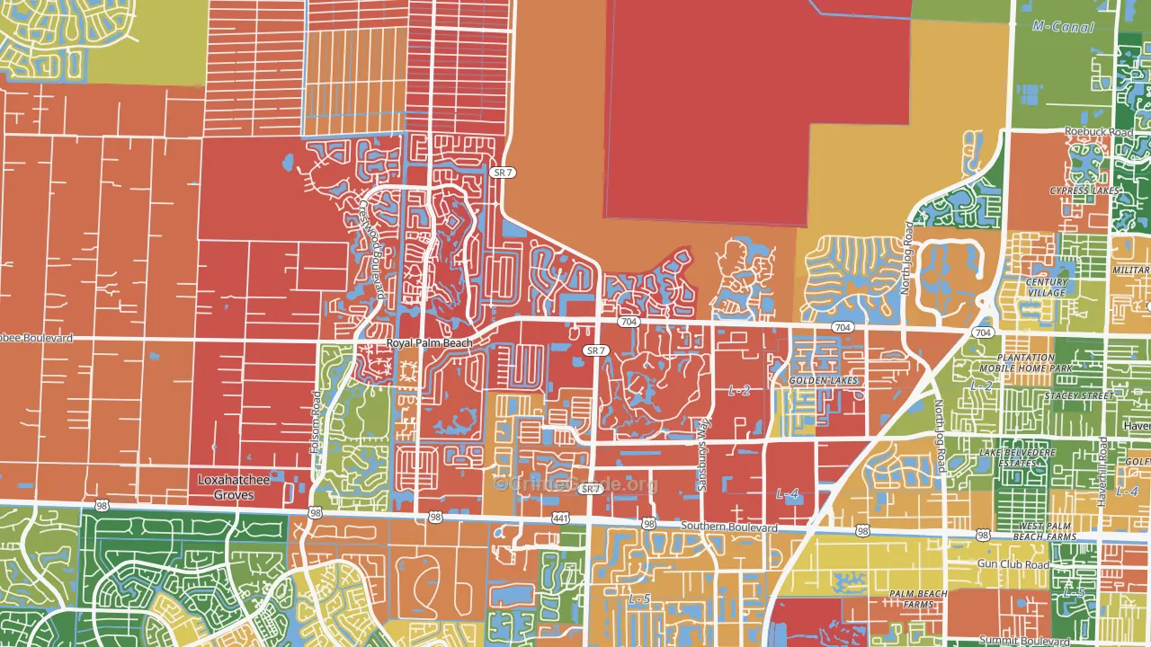 33411, FL Map of Drug-Related Crime Rates