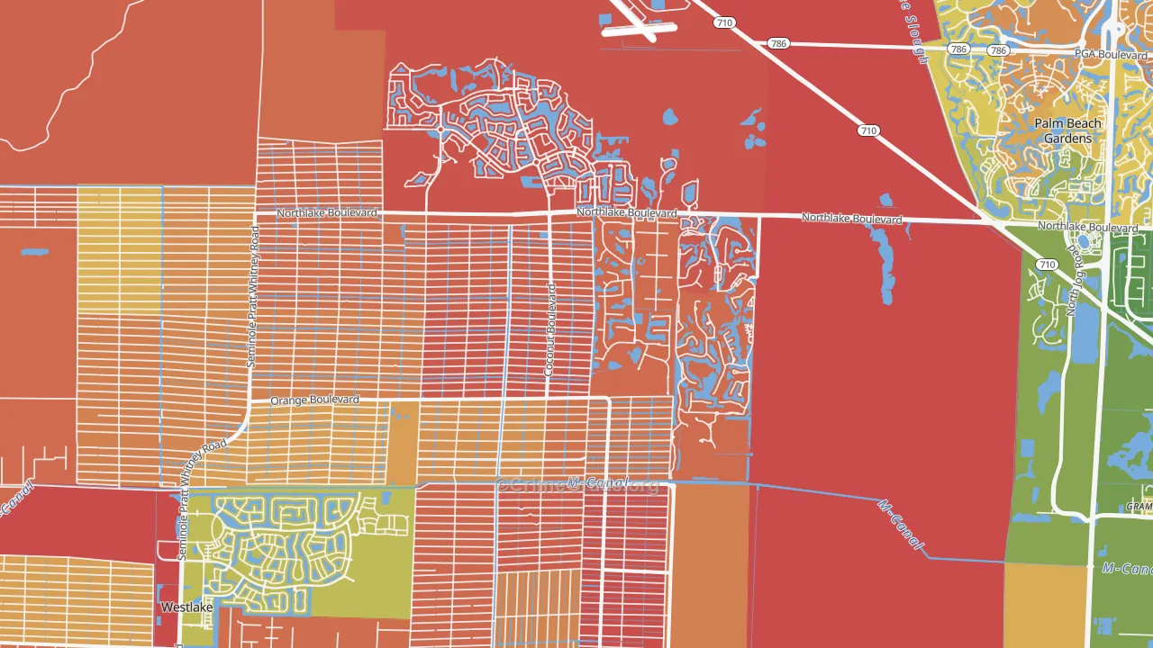 33412, FL Map of Drug-Related Crime Rates