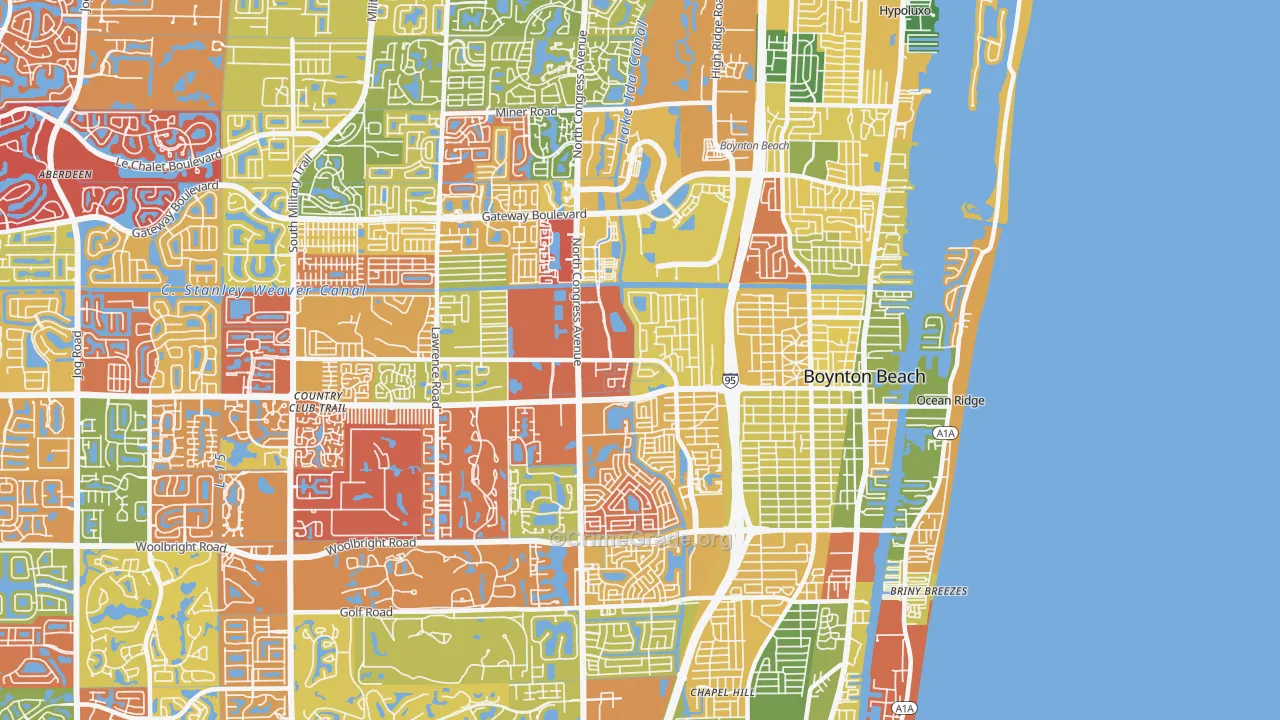 33426, FL Map of Drug-Related Crime Rates