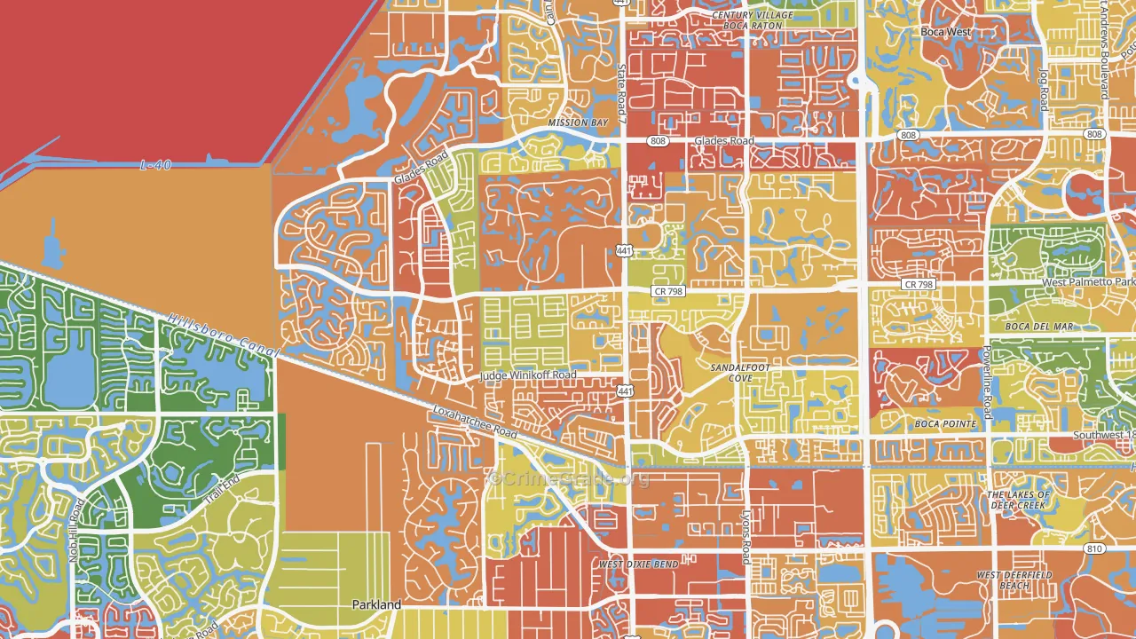 33428, FL Map of Drug-Related Crime Rates