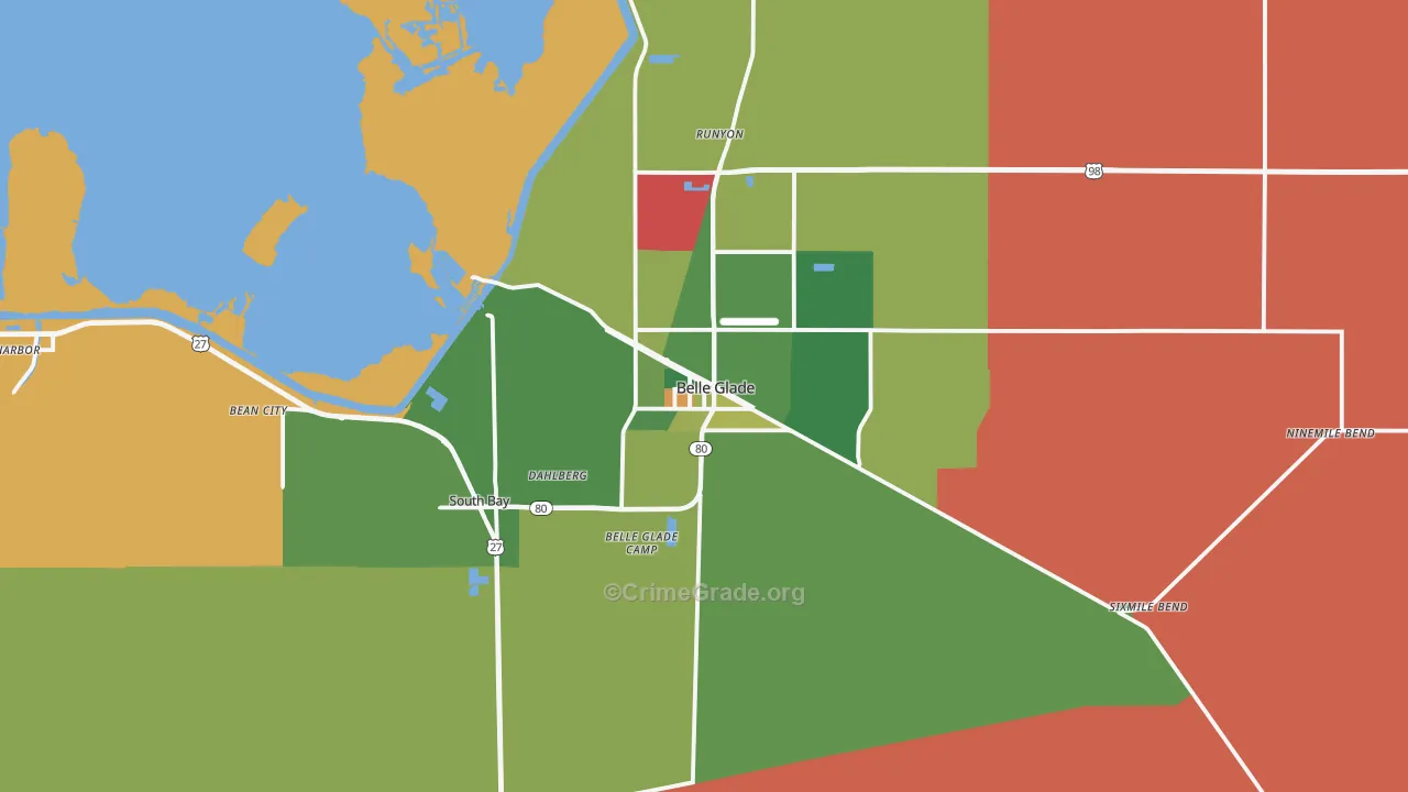 33430, FL Map of Drug-Related Crime Rates