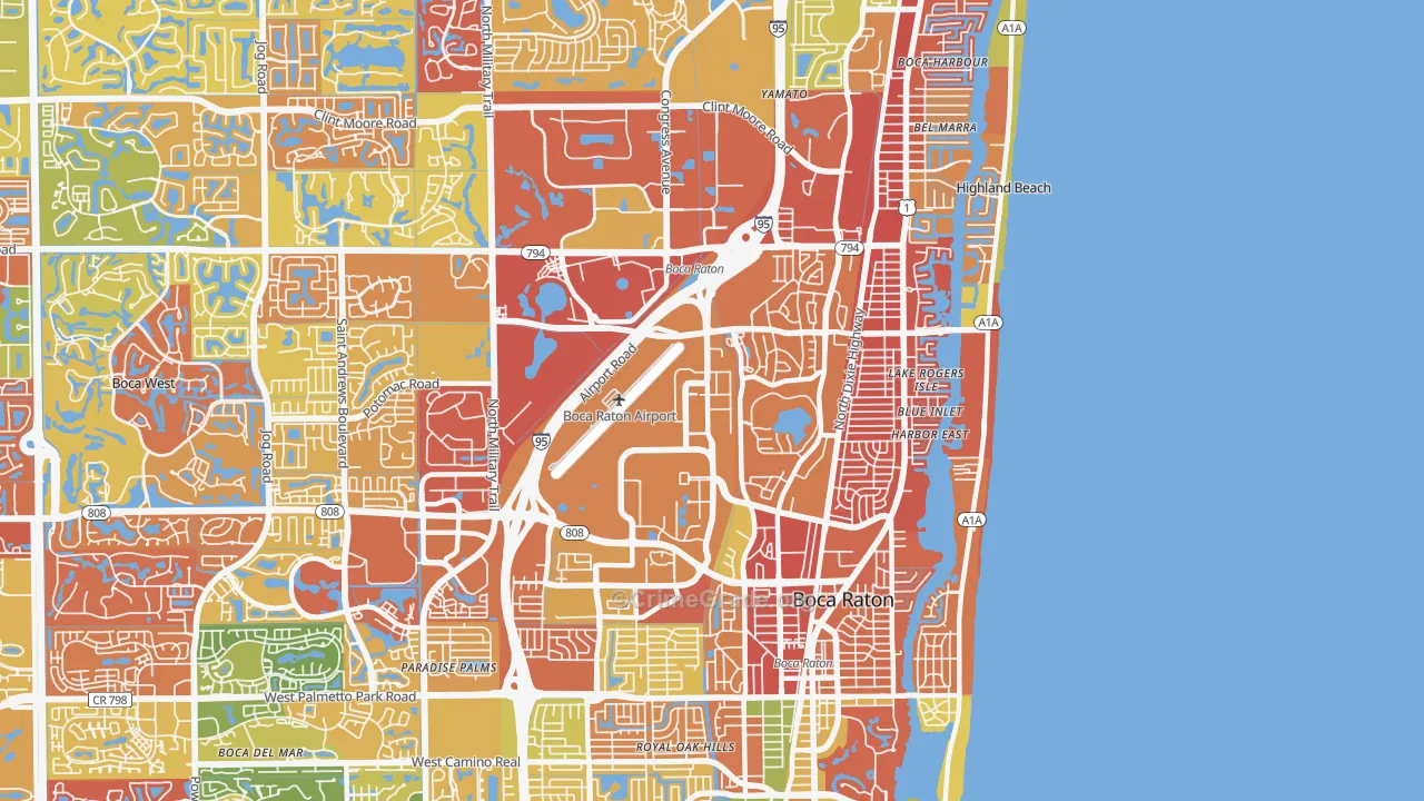 33431, FL Map of Drug-Related Crime Rates