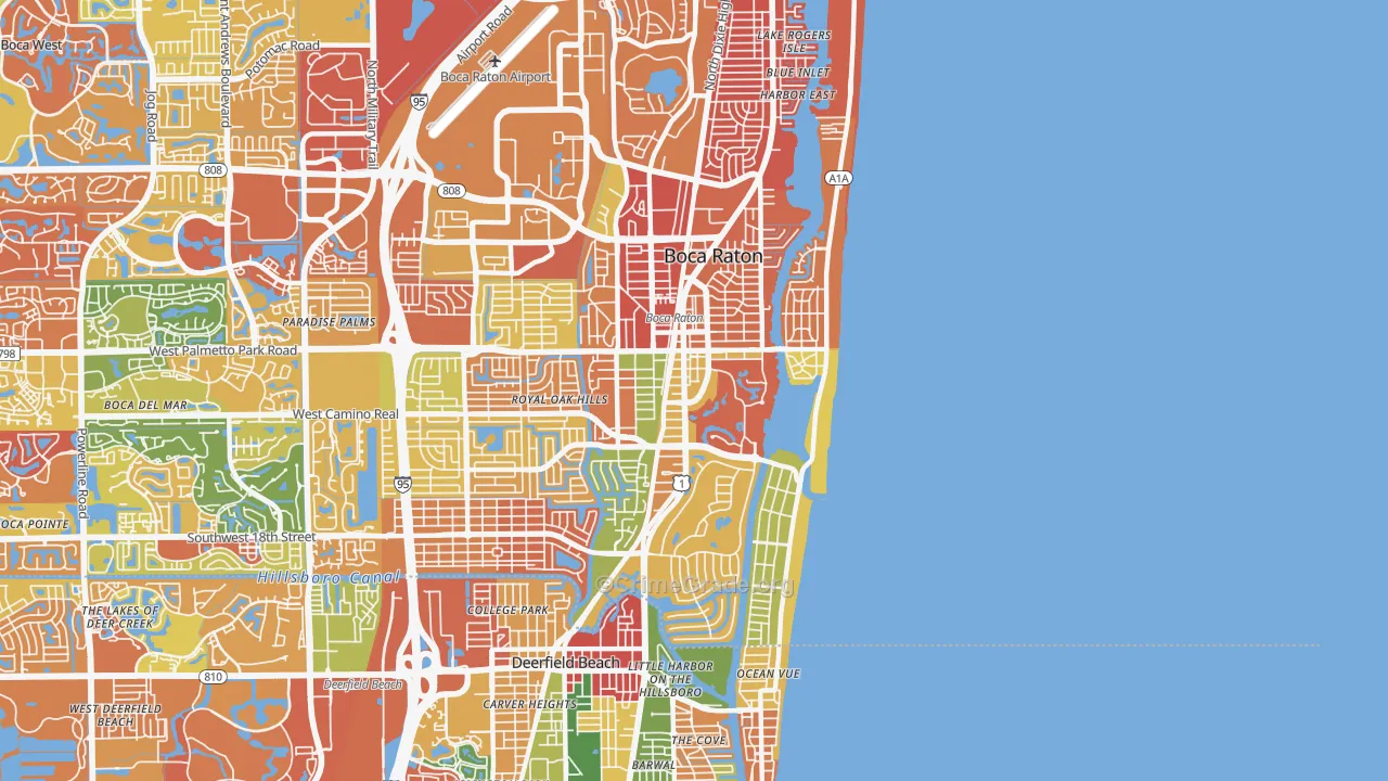 33432, FL Map of Drug-Related Crime Rates