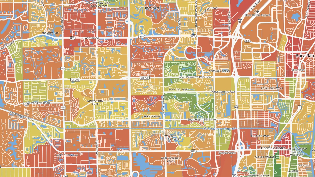 33433, FL Map of Drug-Related Crime Rates