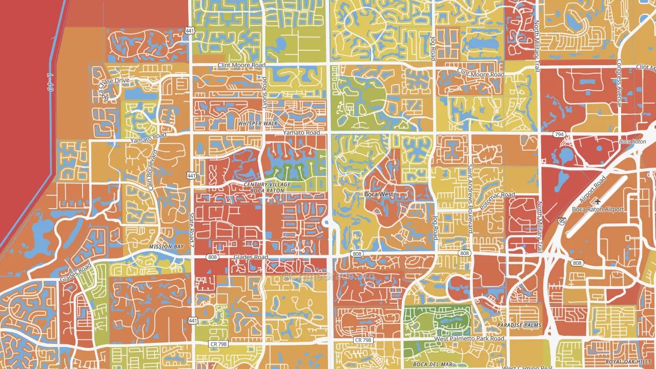 33434, FL Map of Drug-Related Crime Rates