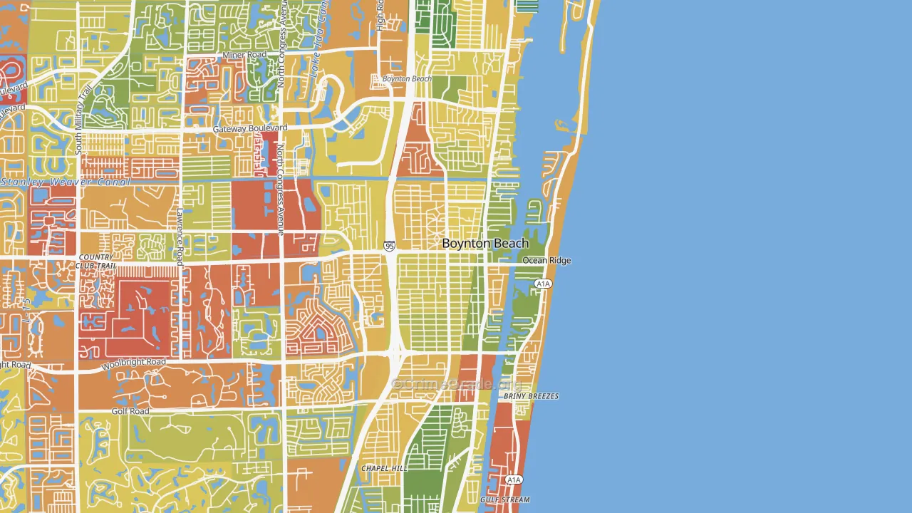 33435, FL Map of Drug-Related Crime Rates