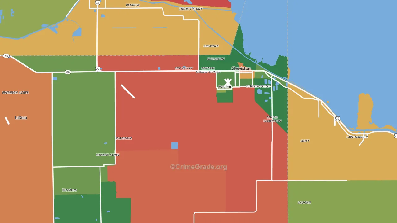 33440, FL Map of Drug-Related Crime Rates