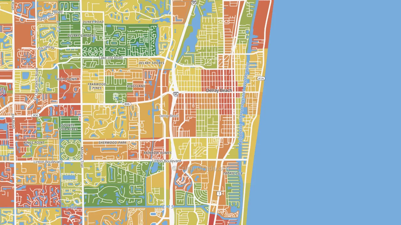 33444, FL Map of Drug-Related Crime Rates
