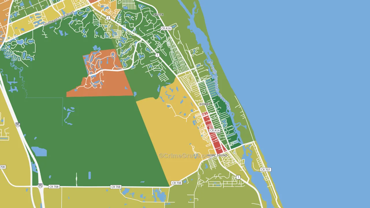 33455, FL Map of Drug-Related Crime Rates