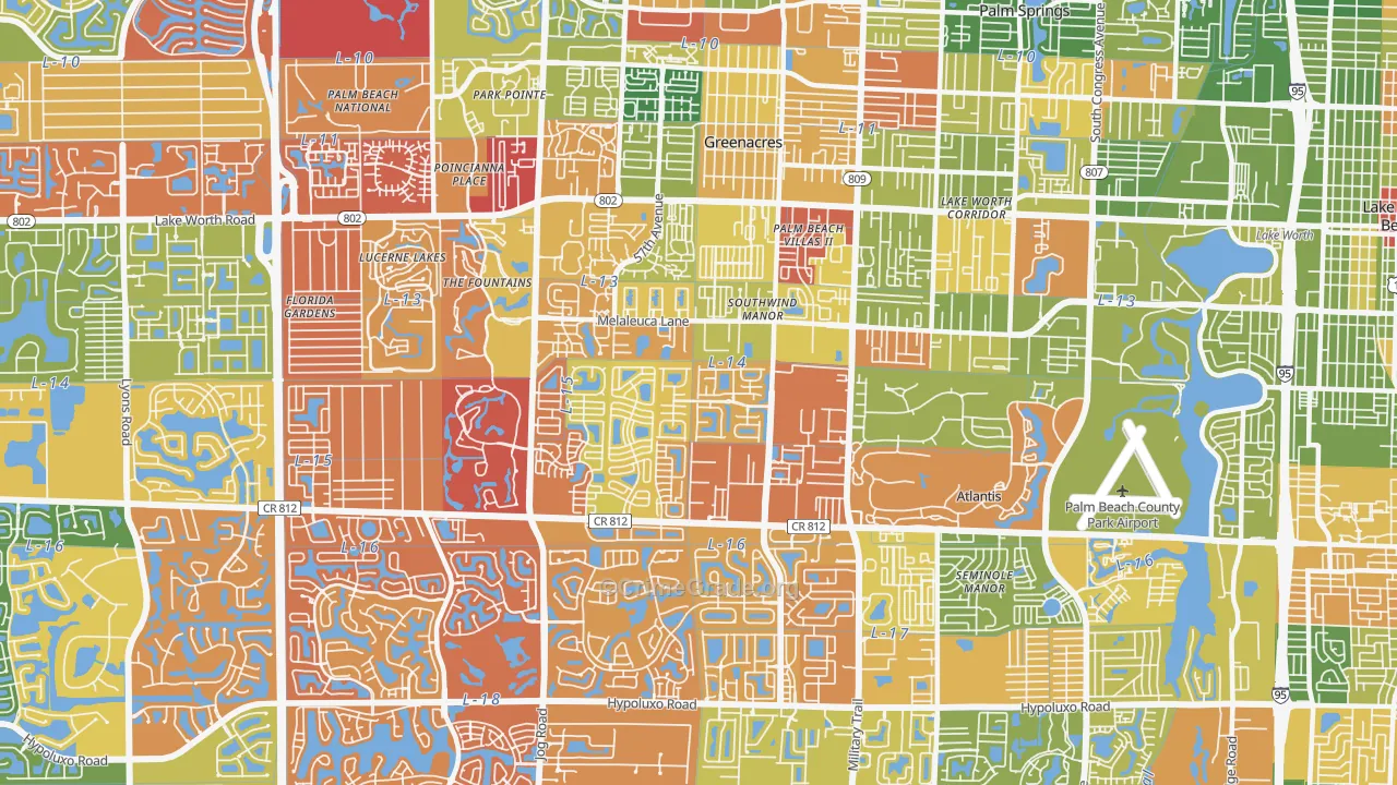 33463, FL Map of Drug-Related Crime Rates