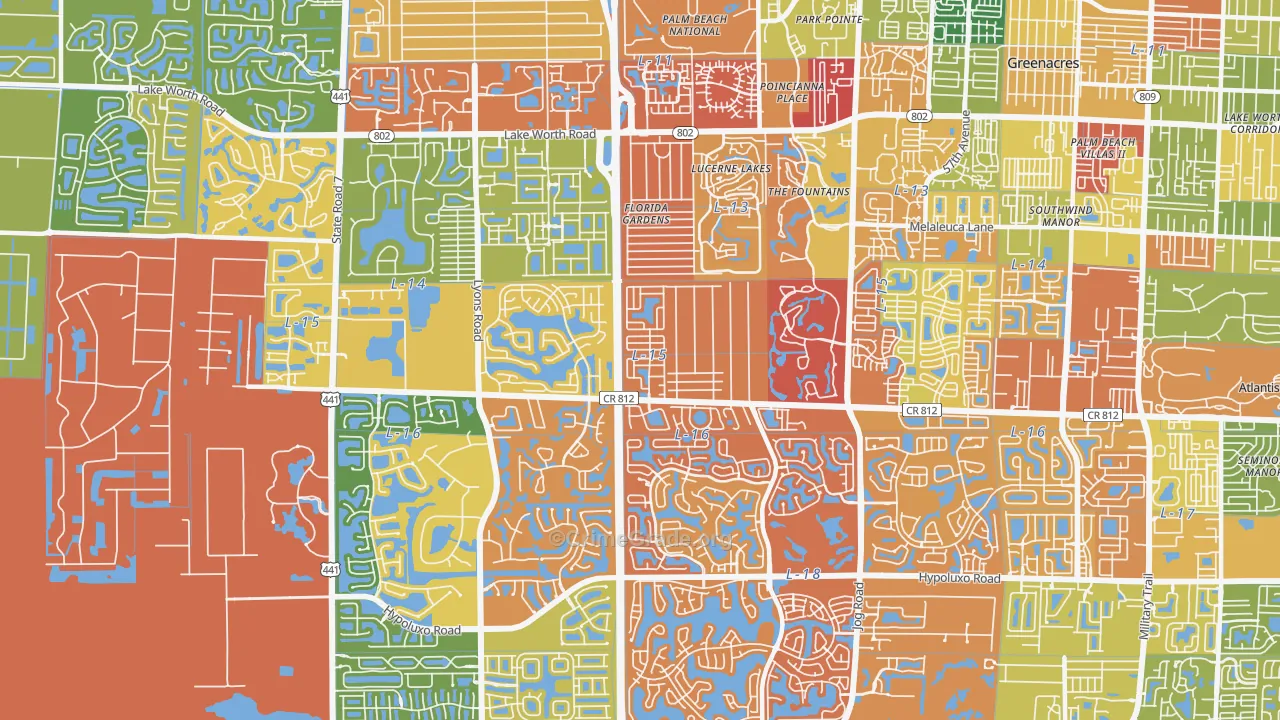 33467, FL Map of Drug-Related Crime Rates