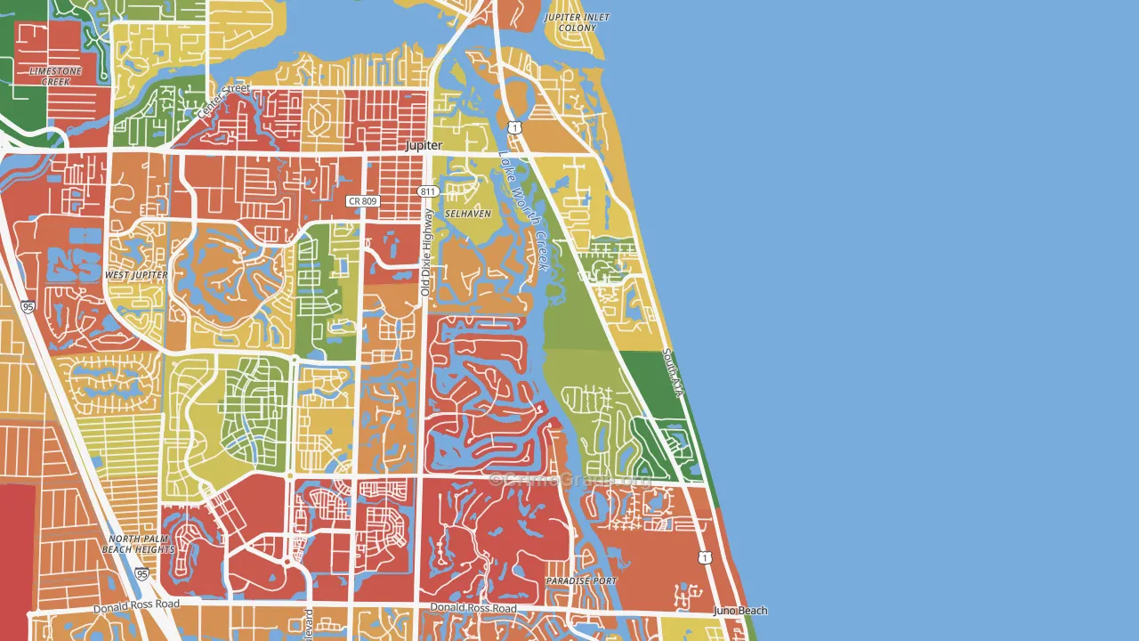 33477, FL Map of Drug-Related Crime Rates