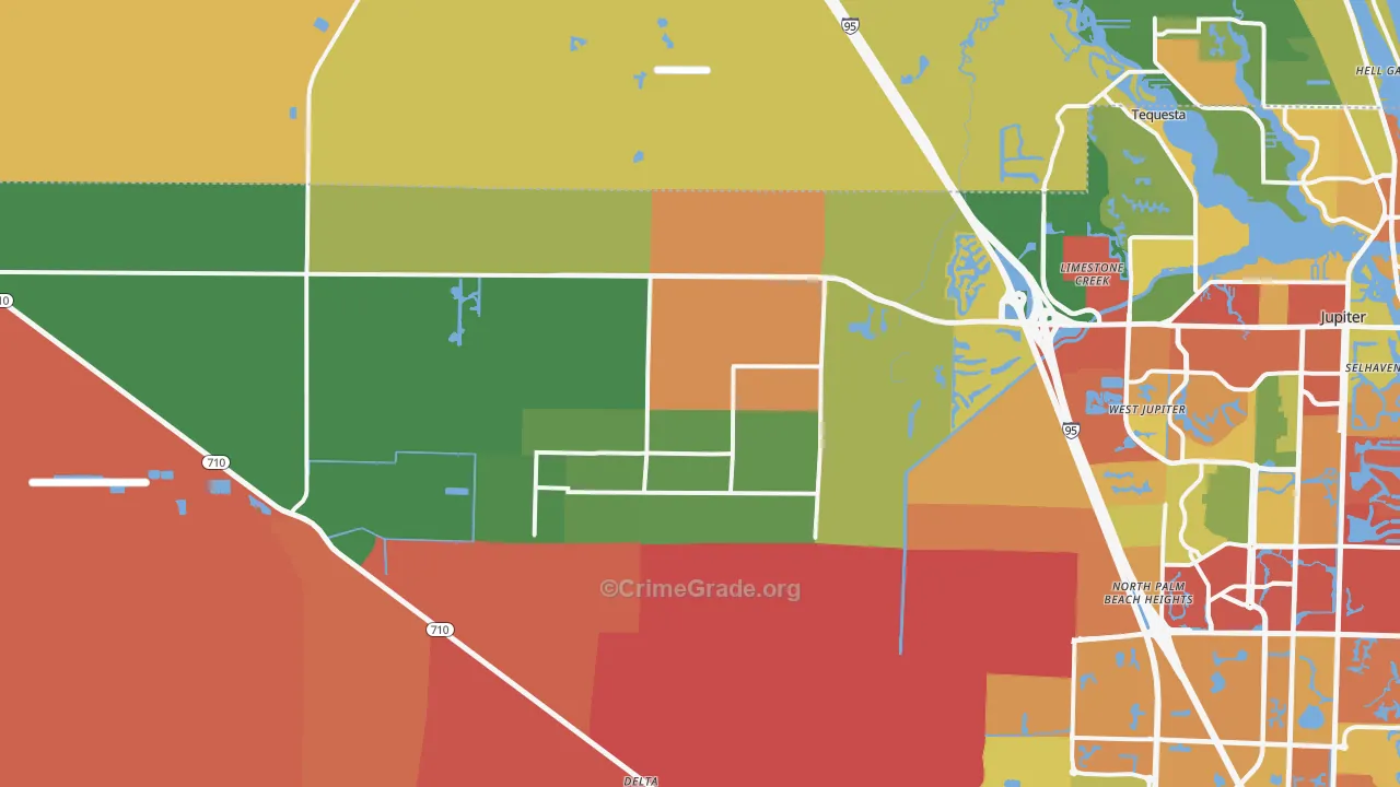 33478, FL Map of Drug-Related Crime Rates