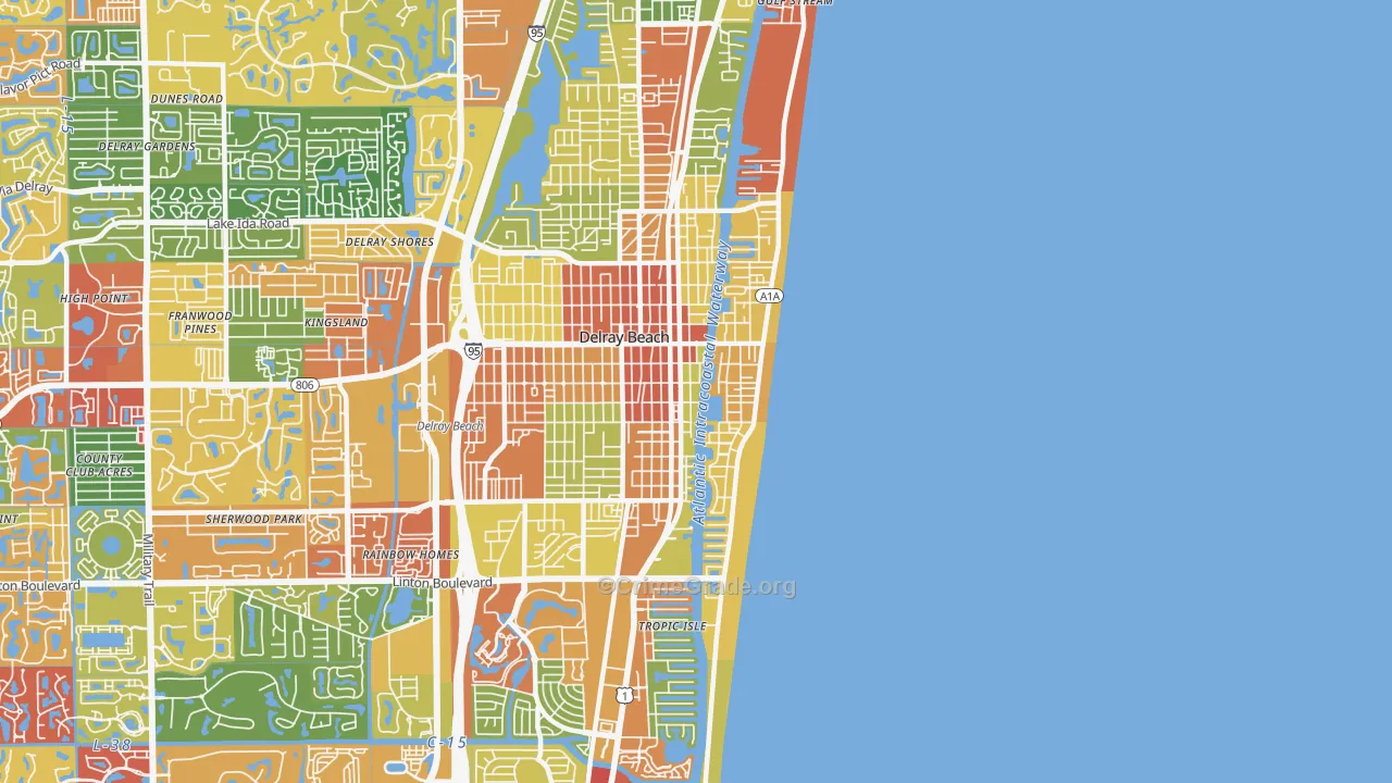 33483, FL Map of Drug-Related Crime Rates