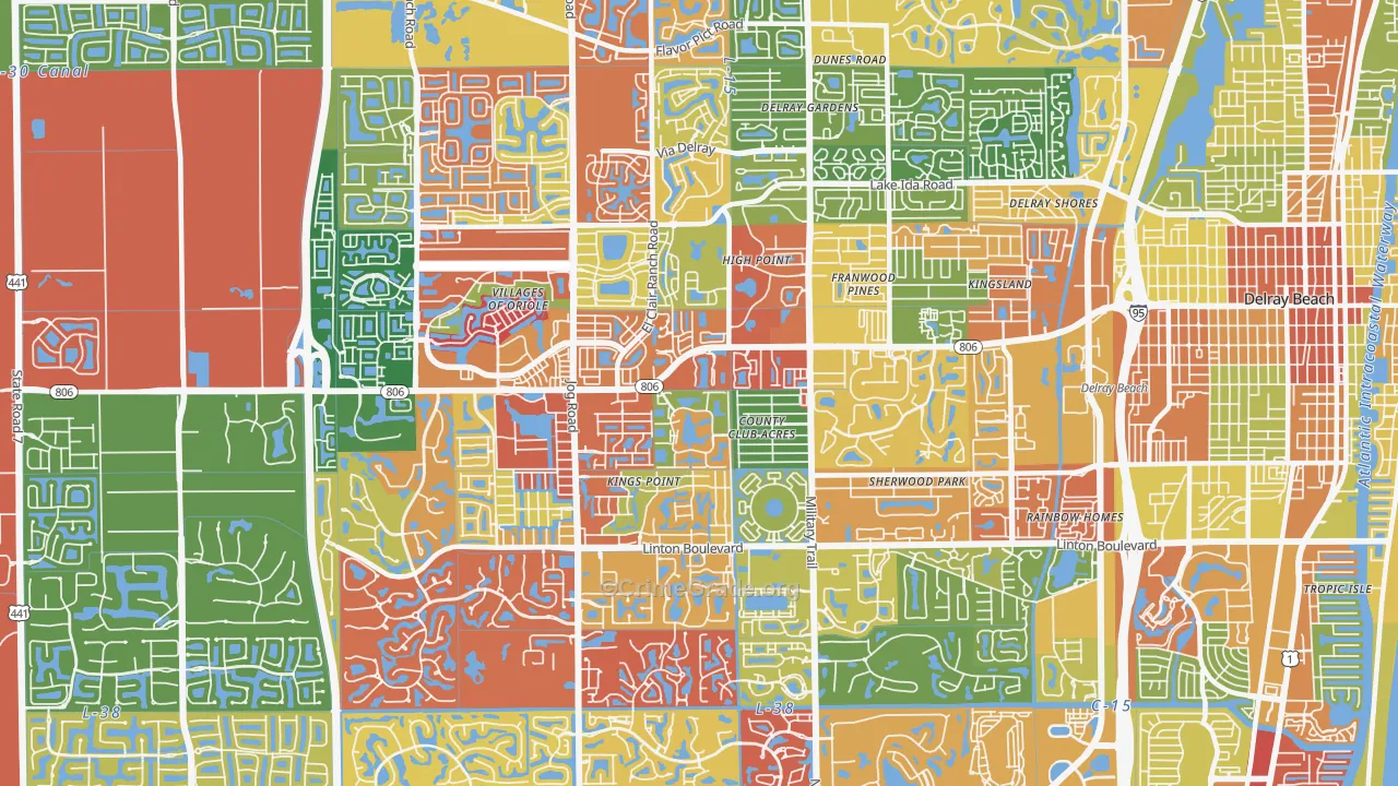 33484, FL Map of Drug-Related Crime Rates
