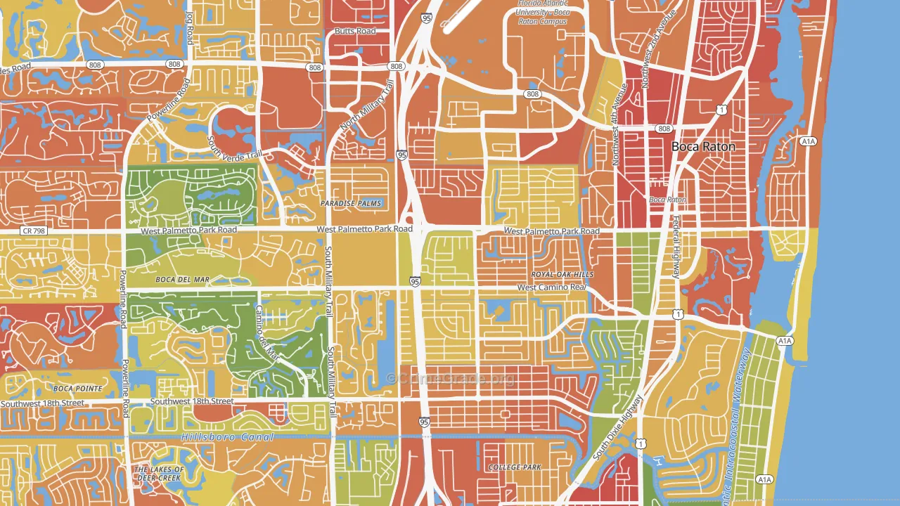 33486, FL Map of Drug-Related Crime Rates