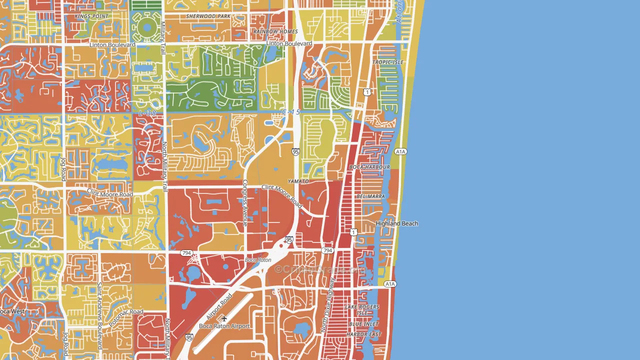 33487, FL Map of Drug-Related Crime Rates