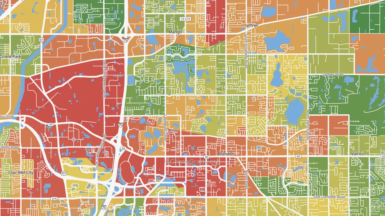 33510, FL Map of Drug-Related Crime Rates