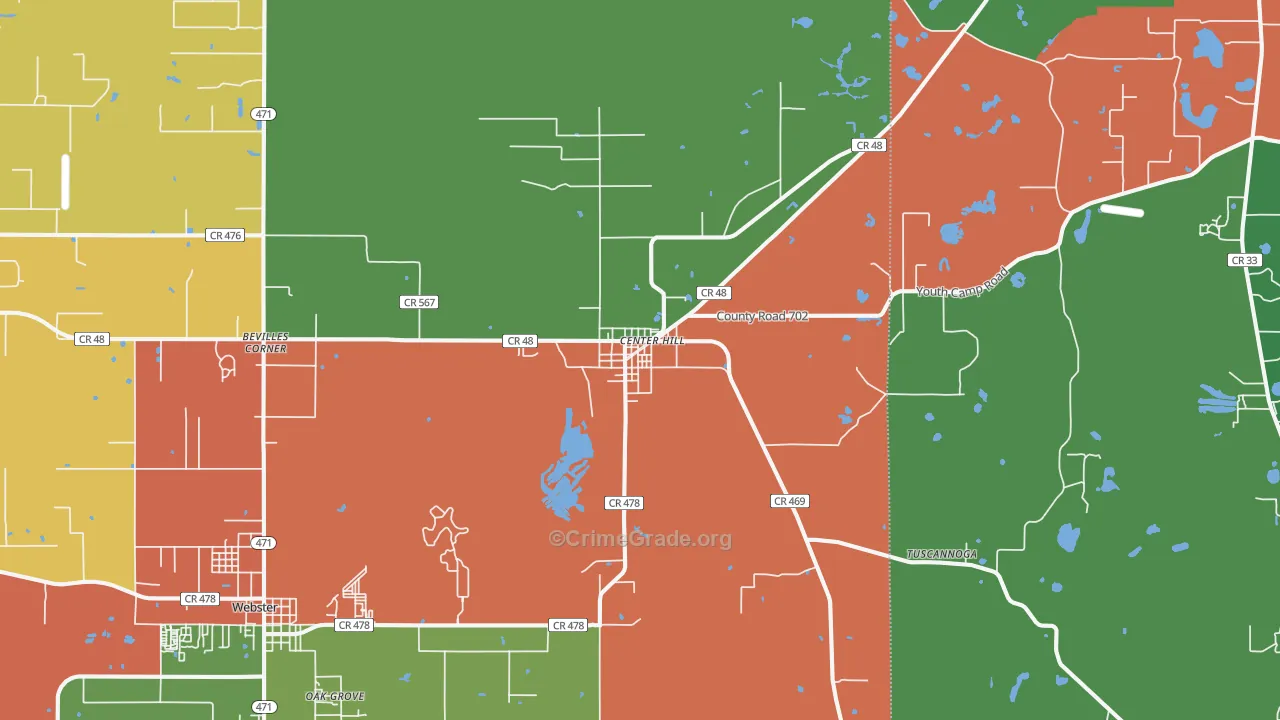 33514, FL Map of Drug-Related Crime Rates