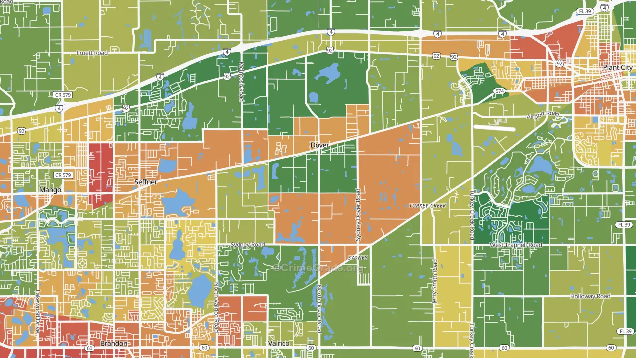 33527, FL Map of Drug-Related Crime Rates