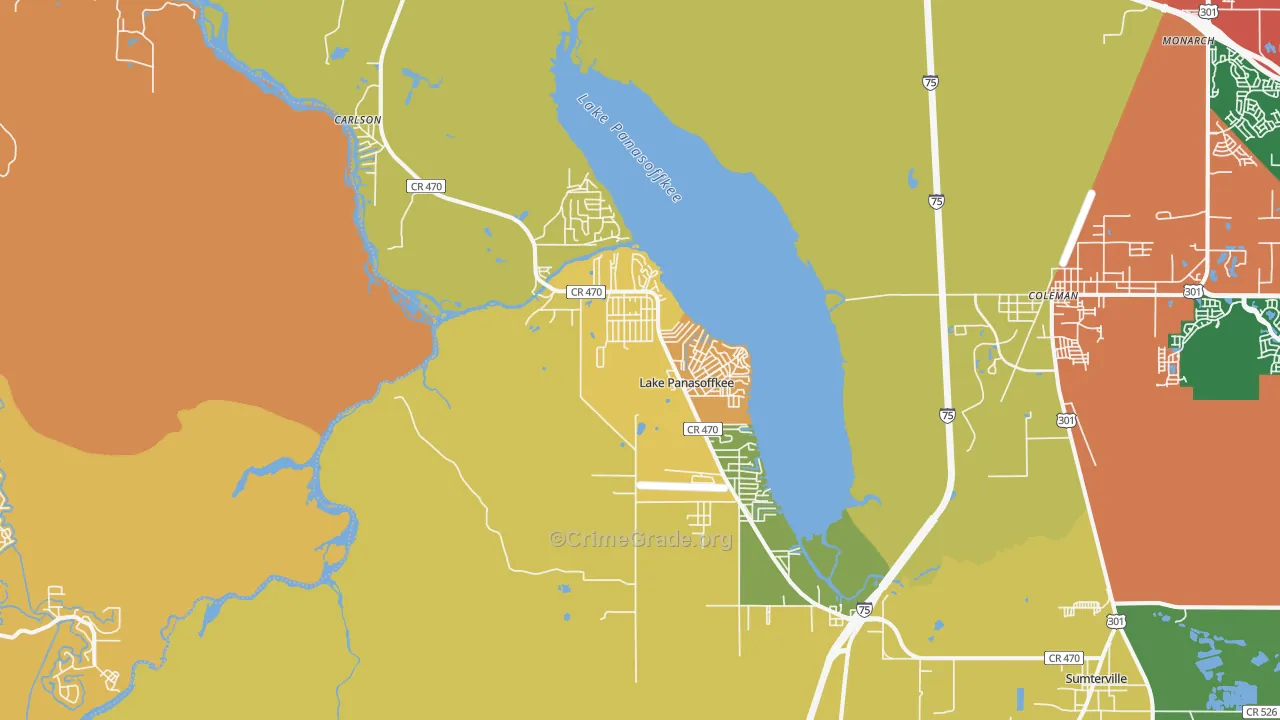 33538, FL Map of Drug-Related Crime Rates