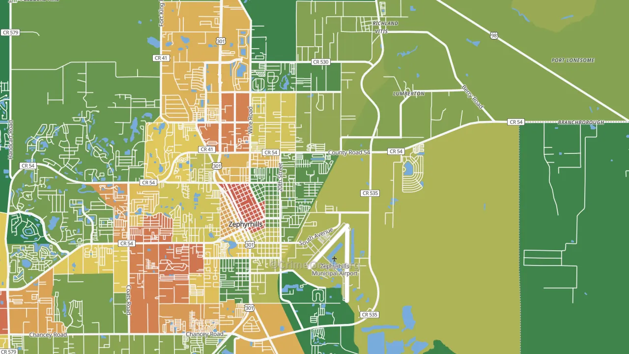 33540, FL Map of Drug-Related Crime Rates