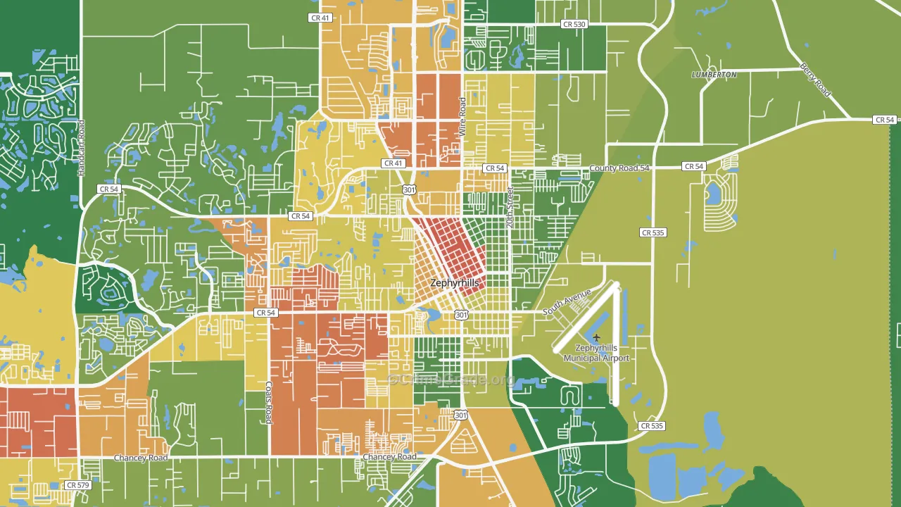 33542, FL Map of Drug-Related Crime Rates