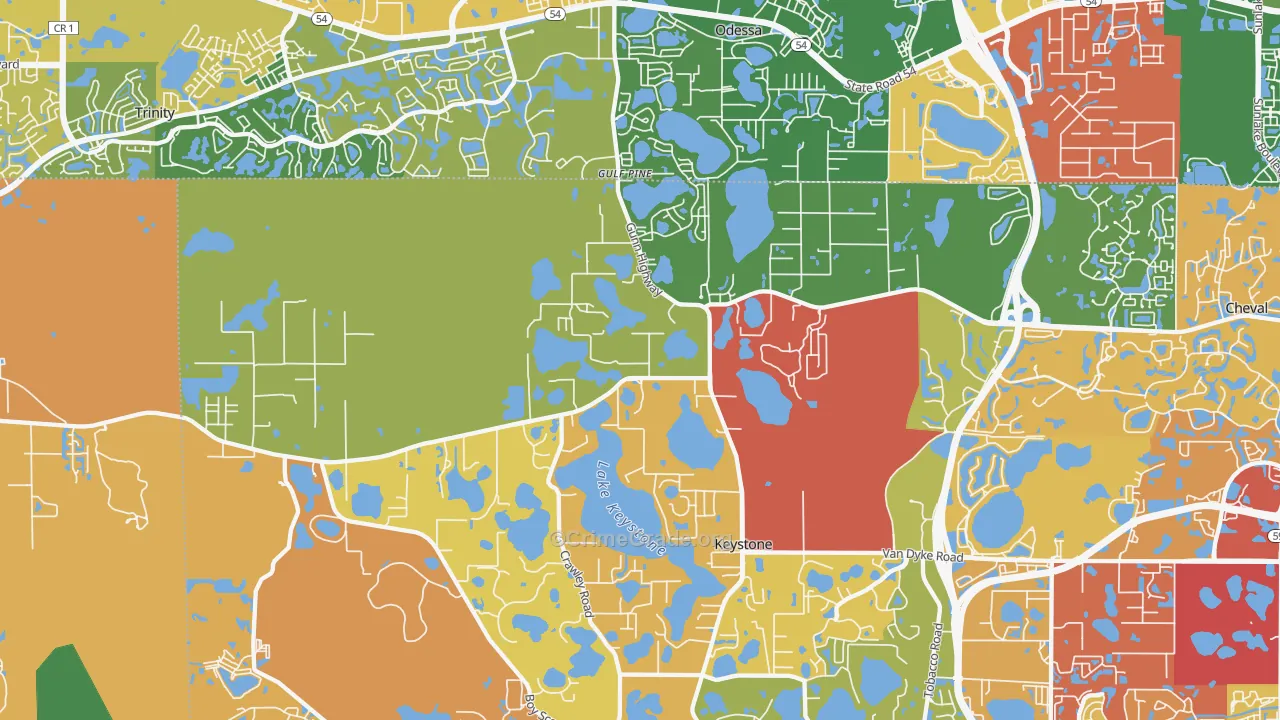 33556, FL Map of Drug-Related Crime Rates